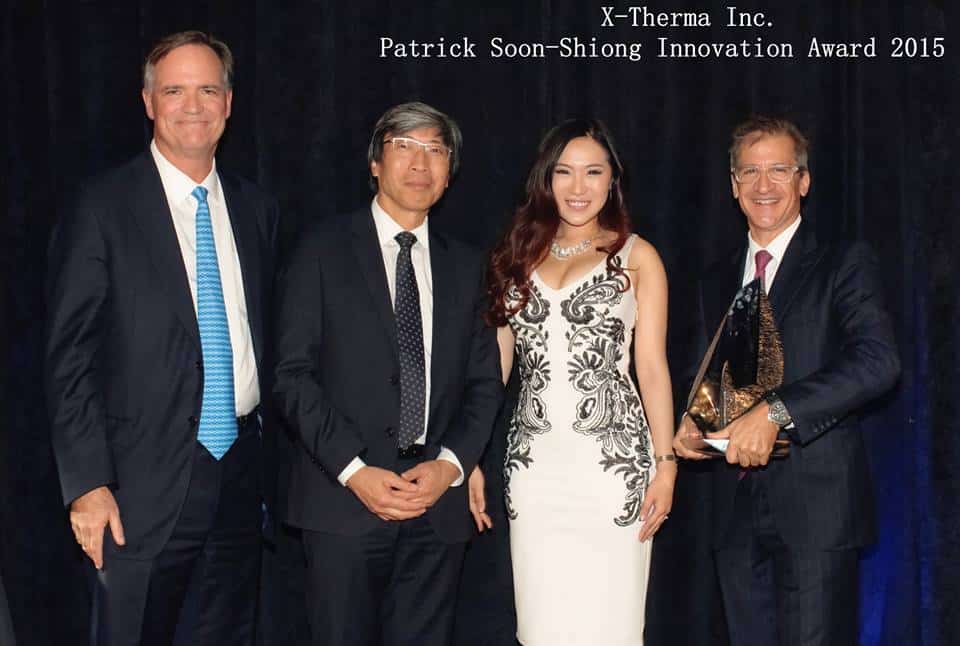 X-Therma holding Patrick Soon-Shiong Innovation Award